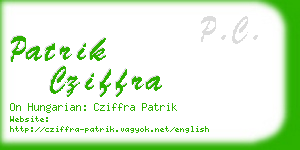 patrik cziffra business card